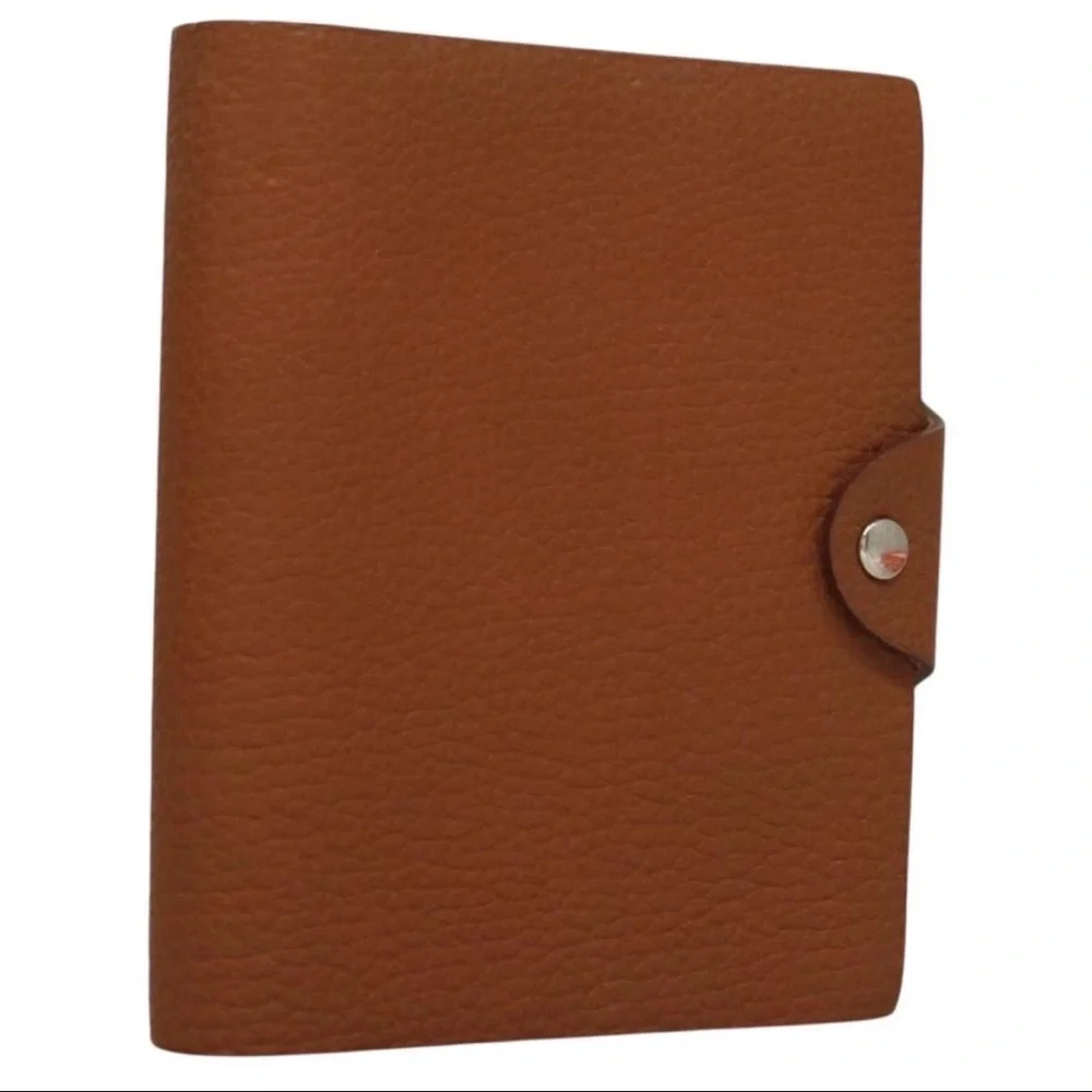HERMES Yuris Planner Cover Togo Leather Brown with Notebook Authentic